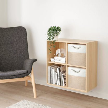 4x Collapsible Organiser 33x33x38 Cm Shelf Basket With Handles For Shelves Closets And Wardrobes Fabric Storage Basket