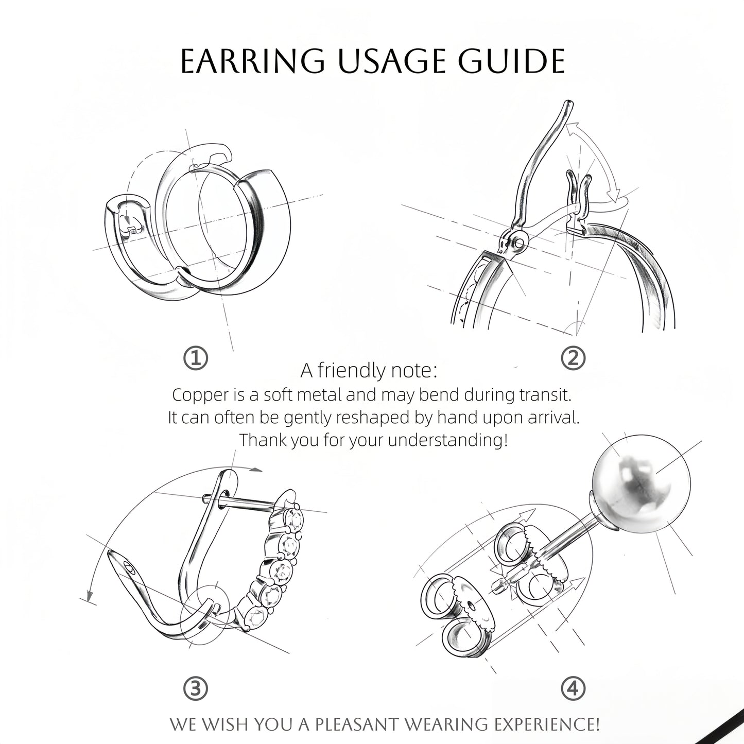 [Wedding Jewelry] A Pair of Rose Golden High-End Hypoallergenic Copper Women's Earrings, Elegant and Luxurious with Synthetic Synthetic Zirconia Inlay, Rose Flower and Lily of the Valley Pendant Design, Suitable for Daily Wear, Banquets, and Vacations, We