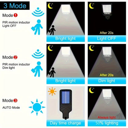 10/8/6/4/2/1PACK Outdoor Solar Lights 108COB Motion Sensor Street Lamp with Remote Control - 3 Lighting Modes, 180° Coverage, Easy-to-Install for Garden Garage Yard Backyard Patio