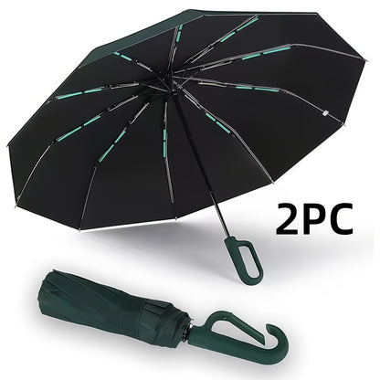 Fully Automatic Buckle Folding Umbrella, 2 Discounted Sets, And Shading, Suitable for Men And Women, Travel Umbrella, with a Diameter of 106Cm/41.2-Inch When Opened, Sturdy And Durable, Personalized High-Quality Umbrella