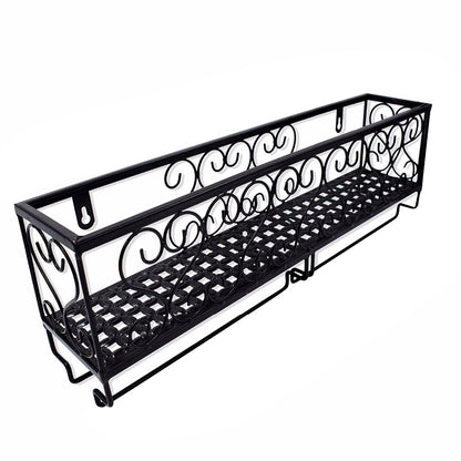 Wall Mounted Wine Rack with Glass Holder Metal Wine Shelf Champagne Bottle Holder Hanging Rustic Wine Holder Floating Wine Shelf for Kitchen 50x10x17cm