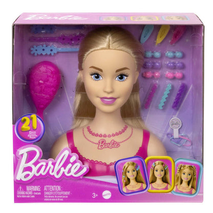 Barbie Doll Styling Head, Blond Hair with 20 Colorful Accessories