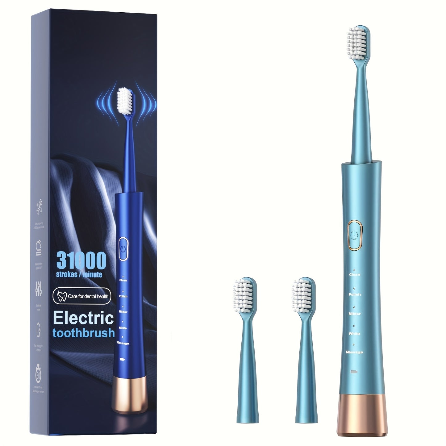 Sonic Electric Toothbrush - High Power Rechargeable Toothbrushes, 5 Adjustable Modes Father'S Day, Mother'S Day Gift