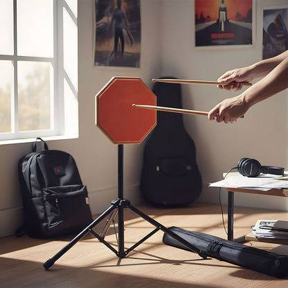 7.87-inch Mute Drum Practice Pad Set with Drum Pad and Portable Bag, Suitable for Drummers' Rehearsals and Beginner Practice