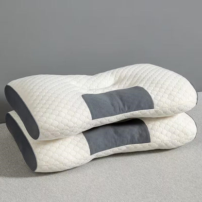 2pcs Soft Low Pillows, Soft Slim Pillow, Medium Thickness Pillow, Modern Zipper Design, Hotel-Quality Polyester Filling, White & Gray, Perfect for Home Bedroom Decor, Christmas & New Year Gift