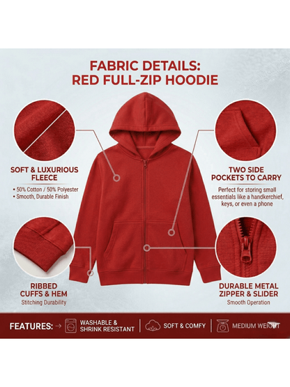 GW CLASSY OUTFIT Boys Girls Casual Fleece Hoodie Kids Lightweight Zipper Sweat Shirt Soft and Comfortable for School and Everyday