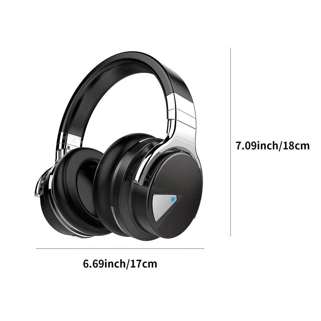 E7 Over-Ear ANC Wireless Headphones - Black