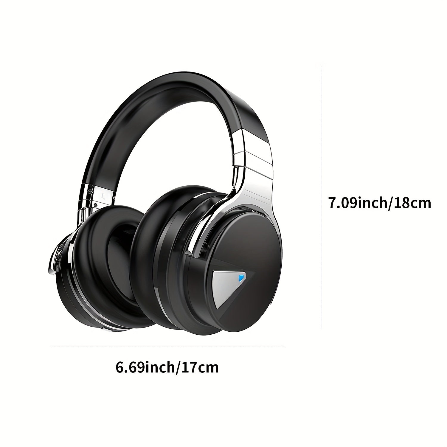 E7 Over-Ear ANC Wireless Headphones - Black