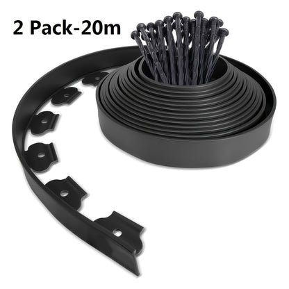 10-50m Garden Isolation Strips, Garden Edge Decorative Border Landscape Strips Ground Stakes, Edge High-piled Stakes for No-dig Garden Boundaries, Lawn Edge Fences, Suitable for Flower Beds And Grasslands