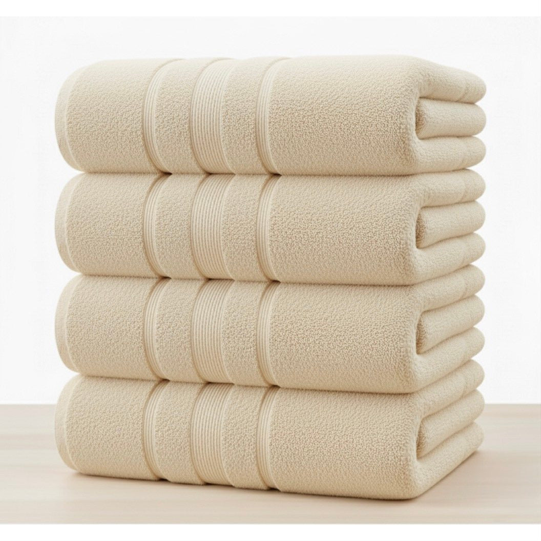 4X Bath Sheets 80x155CM Pure Cotton Big Size Large Bathroom Towels Set Quick Dry Soft Bath Towels