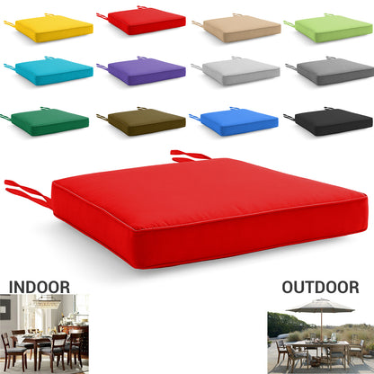 Chair Cushions with Ties for Indoor & Outdoor Use – Comfortable Seat Pads for Dining Chairs, Garden, Patio, Balcony & Café Furniture – Durable Polyester Fabric, Soft Support & Easy Care Design