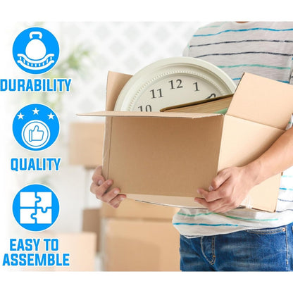 Small Cardboard Boxes 8x6x4 Inch Pack of 25 – Brown Single Wall Corrugated Postal Shipping Boxes for Mailing, Moving & Storage