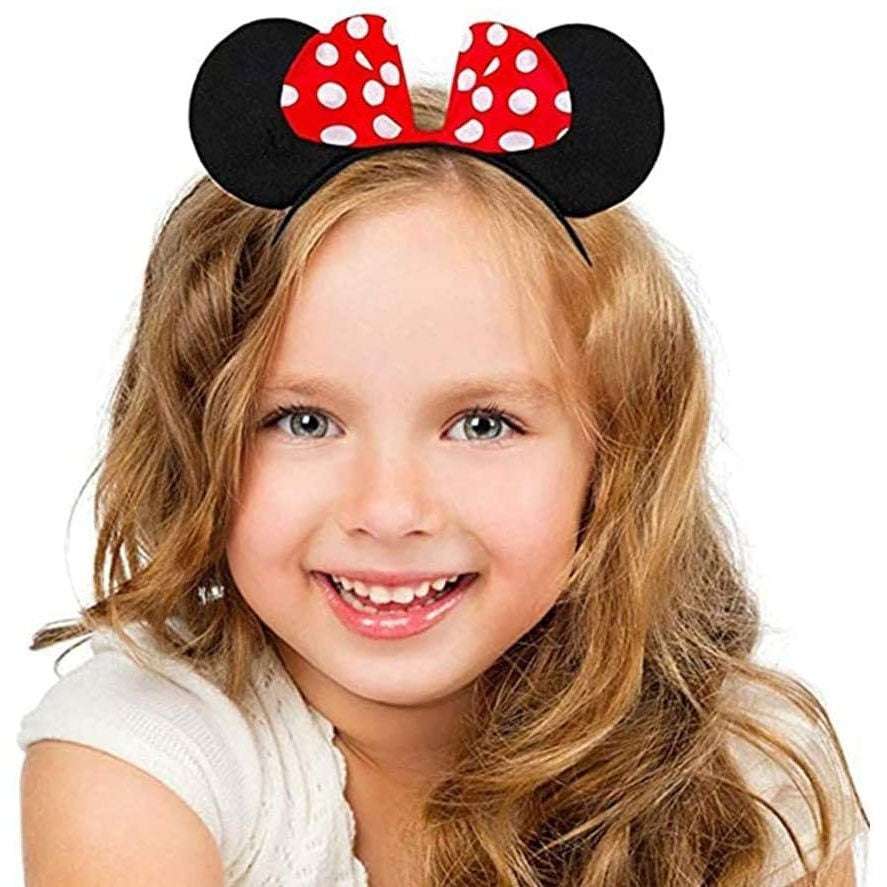 12 Pcs Mouse Ears Cartoon Headband for Birthday Halloween, Party Accessories, High Quality Material Headbands for Adults/Children Fancy Dress Costume Outfit Head Band Accessory Ears Headband