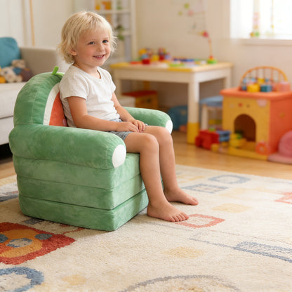 Kids Folding Sofa, Children's Stool, Kindergarten Baby Seat, Flip-Top Sofa Chair, Plush Reclining Lazy Sofa