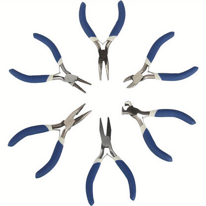 9Pcs Jewellery Pliers Set Jewellery Tool Set Pliers Tool Set Making Tools Chain Nose Pliers Wire Cutter Jewelry Pliers Craft Tools for Beading Jewelry Necklace Making