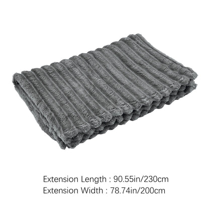 Luxurious Faux Rabbit Fur Throw Blanket - Ultra-Soft & Warm All-Season Luxury Blanket, Double-Sided Plush Fur for Couch, Bed, Travel, Office - Machine Washable, Elegant Home Decor Gift for Valentine'S Day, Housewarming, Birthday