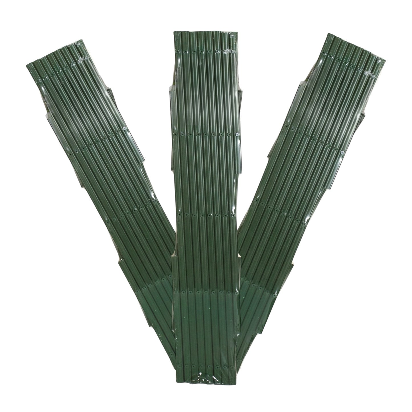Set of 3 Expanding Green Plastic Wall Foldable Trellis Fence 180 x 46cm, 180 x 90cm