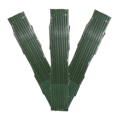 Set of 3 Expanding Green Plastic Wall Foldable Trellis Fence 180 x 46cm, 180 x 90cm