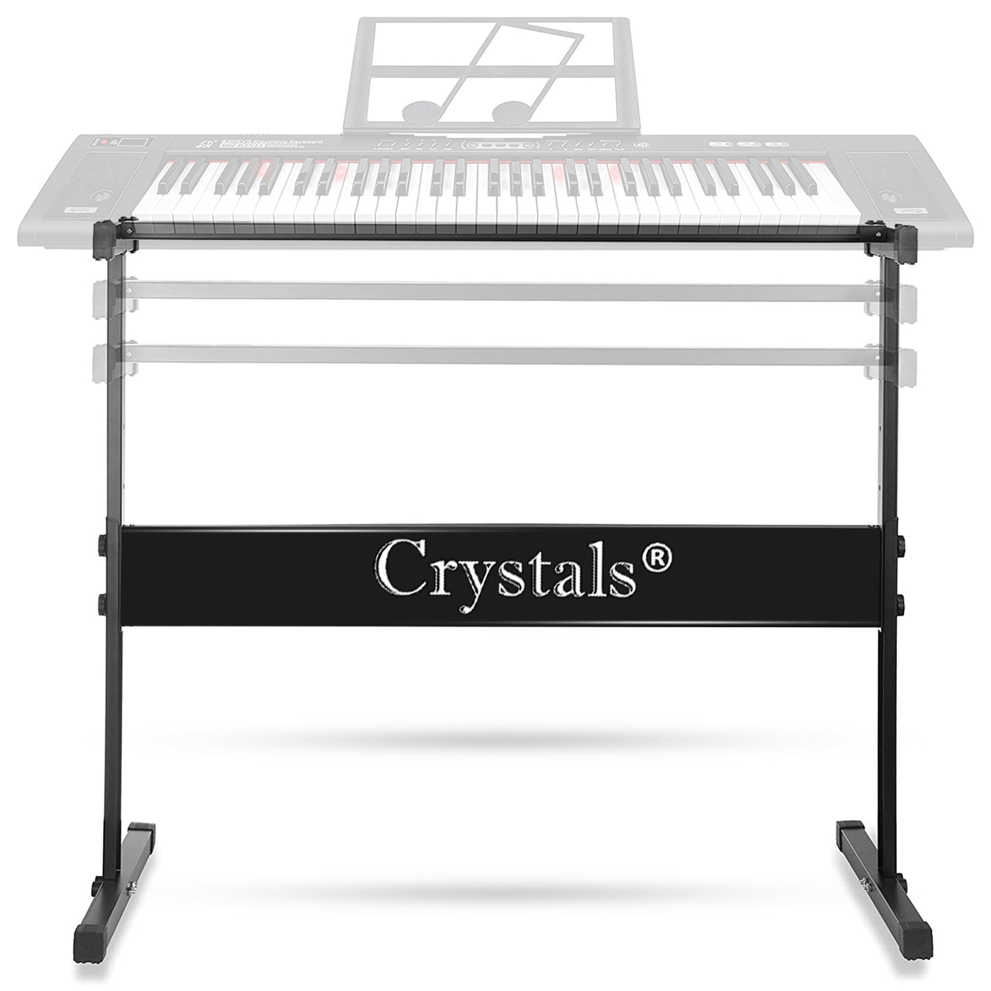 Full-Size Keyboard Stand – Adjustable X-Frame Piano Stand with Non-Slip Rubber Caps, Heavy-Duty Steel Construction, Foldable Design for Digital Pianos, Keyboards & Synthesizers
