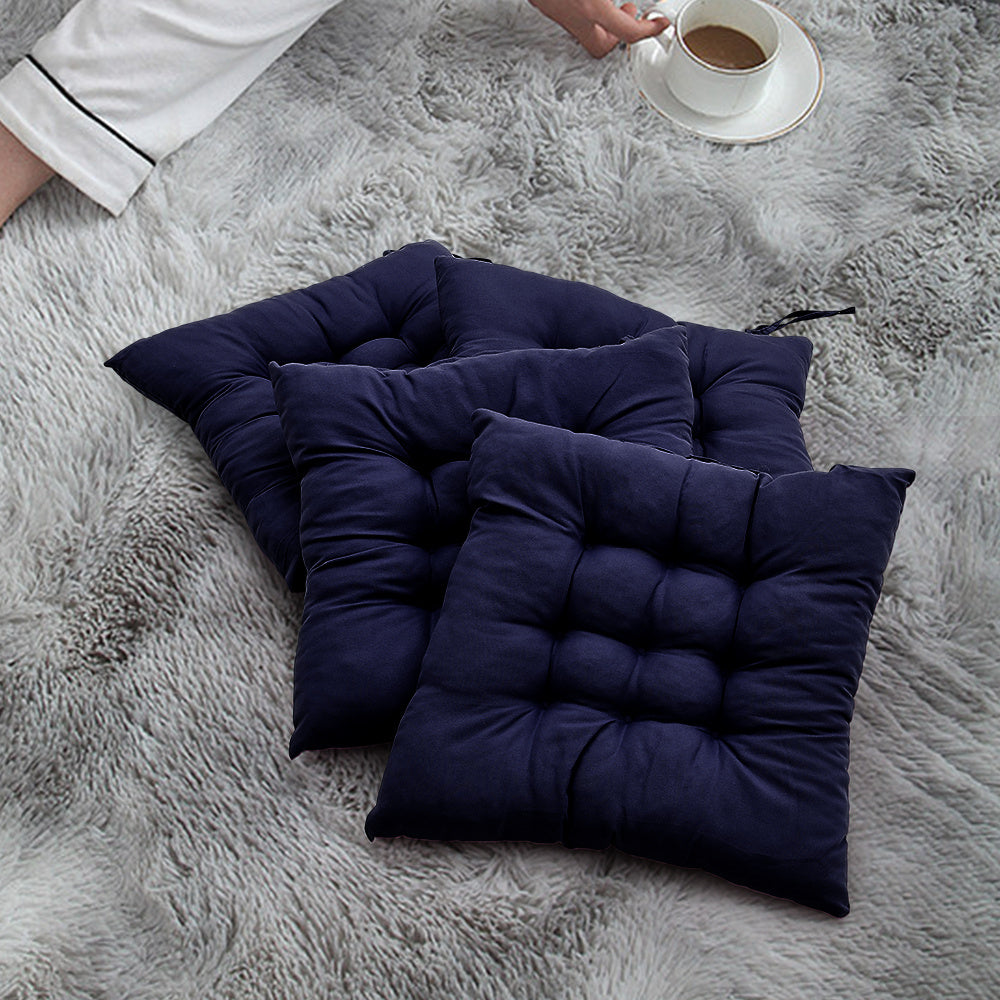 4pcs Solid-Color Office Cushion Supports The Cushion to Relieve The Discomfort of Prolonged Sitting