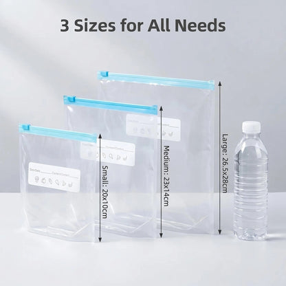 120pcs Reusable Food Storage Bags with Zipper, Leak-Proof & Airtight Kitchen Freshness Bags - Ideal for Food Preservation, Reusable Produce Bag