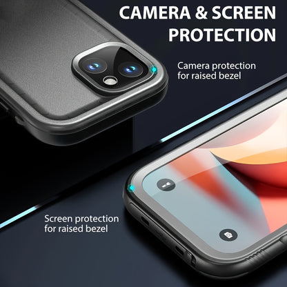 Phone Case - Case for Iphone 16 15 14 13 12 11 Pro Max Plus Mini SE2 SE3 7 8 - Full Body Heavy Duty with Built-In Tempered Glass Screen Protector Dustproof Shockproof Underwater Diving Swimming Phone Case