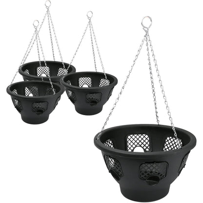 12 Inch Indoor Outdoor Balcony Patio Hanging Basket Set of 4