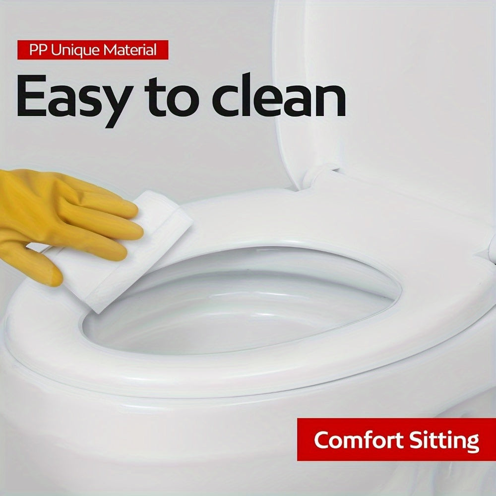 Soft Close Toilet Seat White Bathroom Oval Heavy Duty Universal Hinges Anti Slam Toilet Seat with Quick Release for Easy Clean Graduation Season Gifts