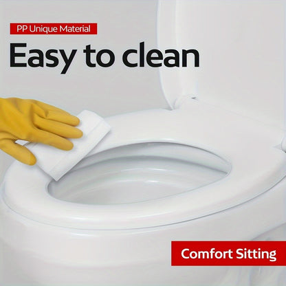 Soft Close Toilet Seat White Bathroom Oval Heavy Duty Universal Hinges Anti Slam Toilet Seat with Quick Release for Easy Clean Graduation Season Gifts