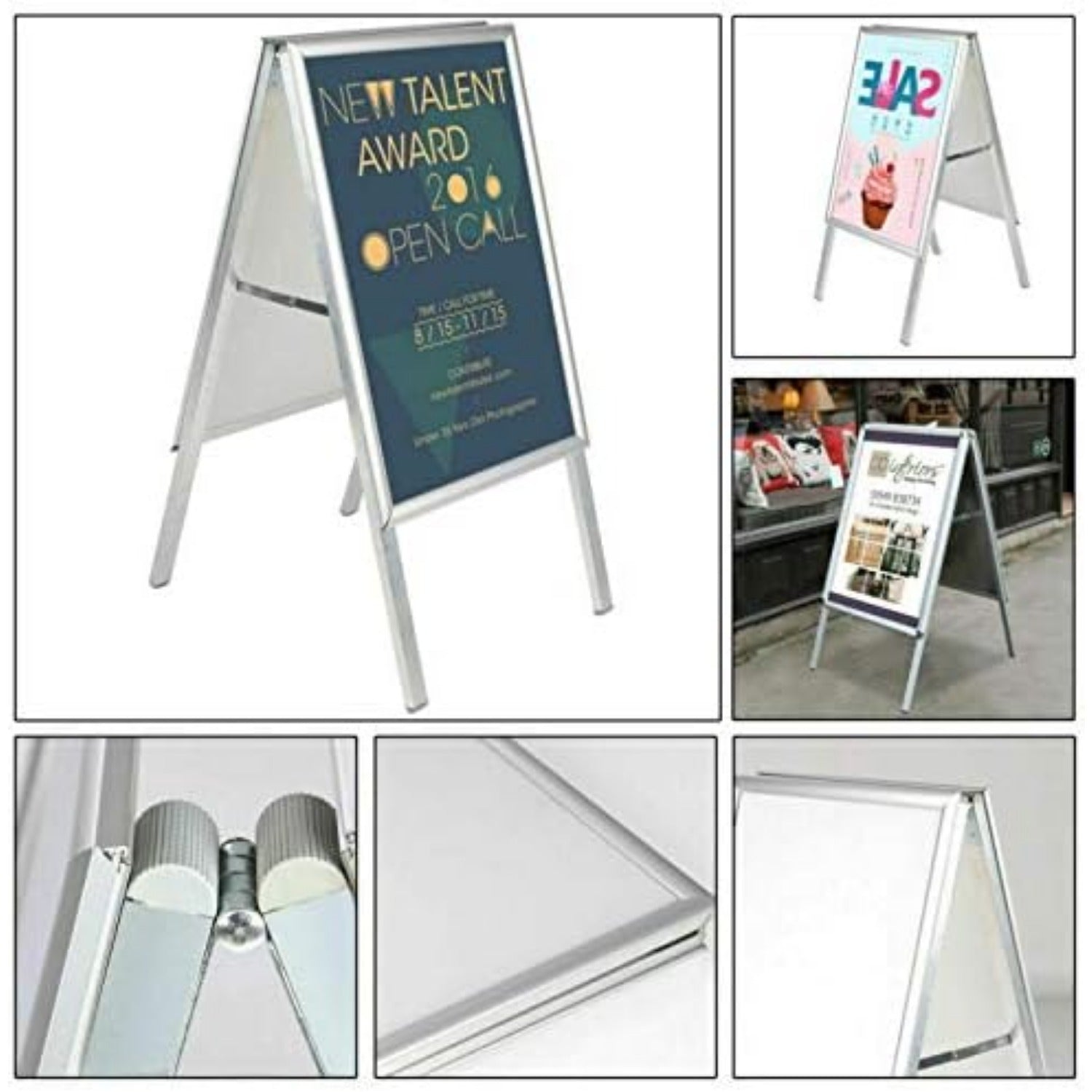 A-Board Pavement Sign with Foldable, Non-Slip, Waterproof, A2 - product gallery image 14