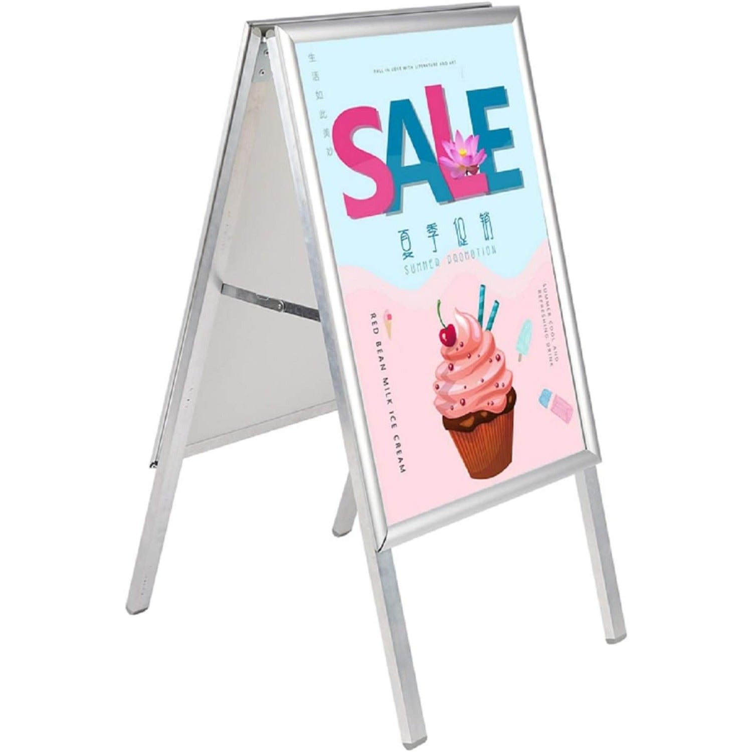 A-Board Pavement Sign with Foldable, Non-Slip, Waterproof, A2