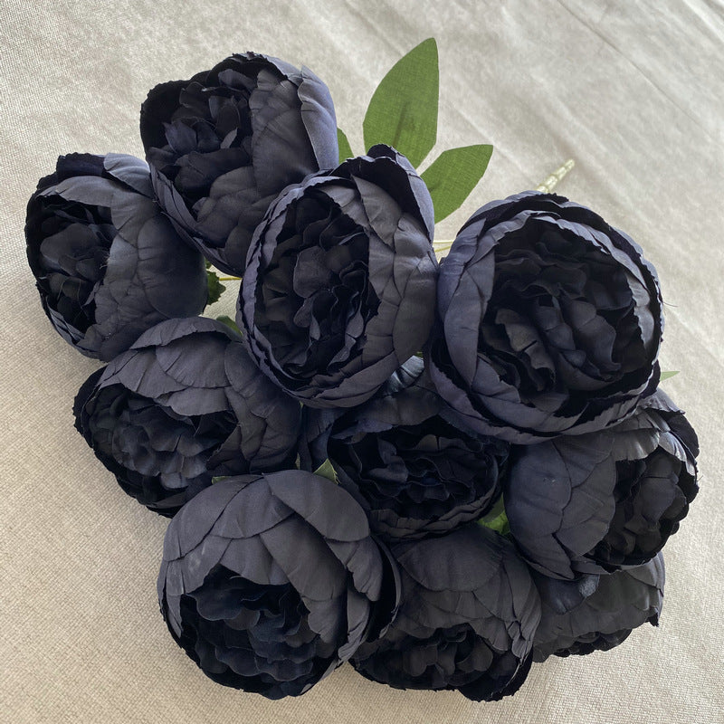 A Bouquet of 10 Round Brushed Fabric with Peonies, Designed in Nordic Style, Weddings - product gallery image 4