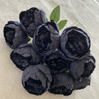 A Bouquet of 10 Round Brushed Fabric with Peonies, Designed in Nordic Style, Weddings - product gallery image 4