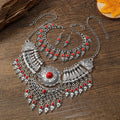 A Stylish Three-Piece Set Featuring a Three-Piece Vintage Multi-Layer Necklace