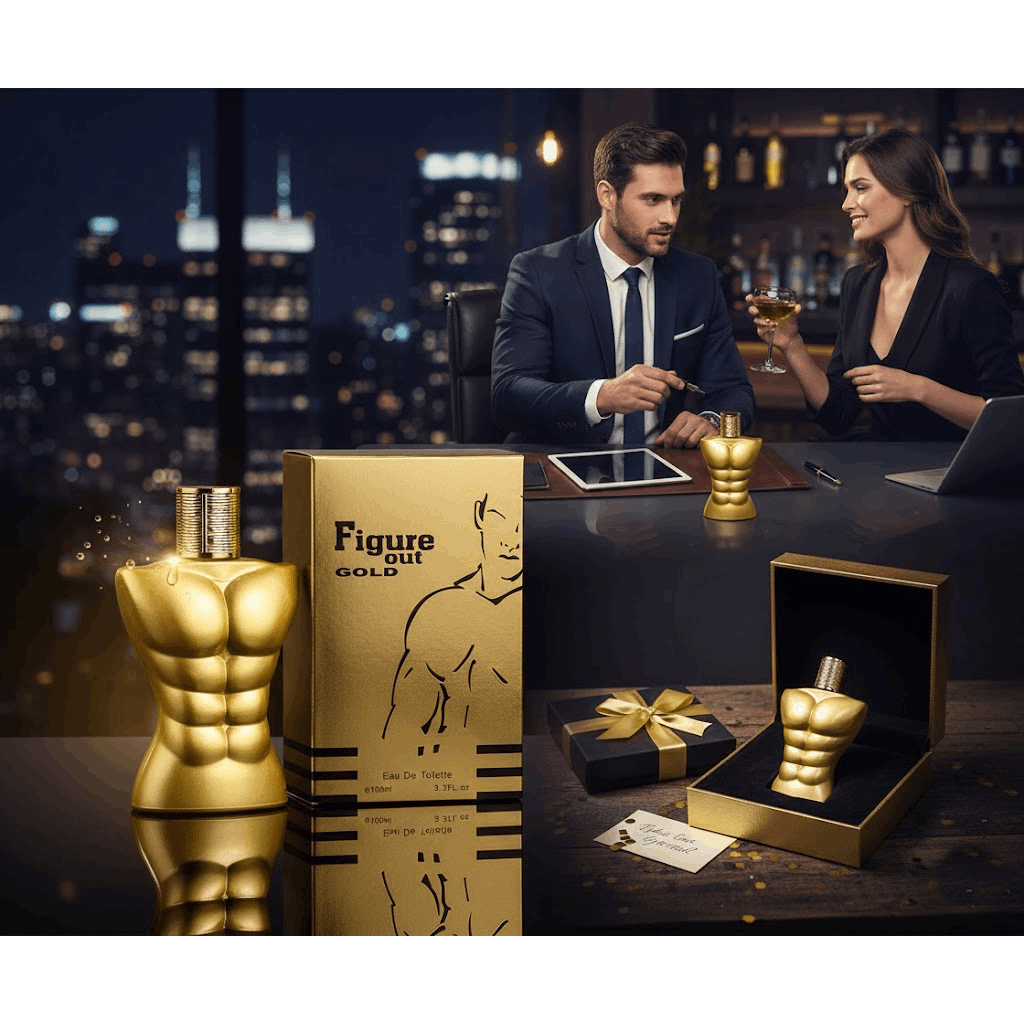 Premium Long Lasting Perfume For Men - FIGURE OUT GOLD Men'S EDT 100ml Spray | Aromatic Experience Irresistible High-Quality Fragrance for the Modern Man | Premium Saffron & Amberwood Notes | Masculine, Elegant, & Exclusive Scent for Him To Attract Women