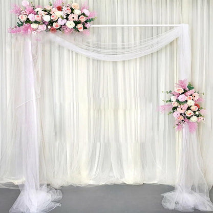 Rectangle Wedding Arch Stand 2x2M Iron Rectangle Backdrop Stand Metal Garden Arch Arbour Climbing Plants Roses for Wedding Ceremony Party Decoration
