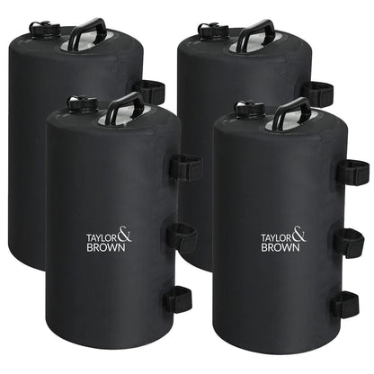 4 Pack Gazebo Water Weights Bags, 10L Durable Windproof and Portable Weights for Outdoor Tents, Canopies, Shelters, Easy to Fill Sand or Water Weights for Stability, Heavy Duty Weight Bags for Gazebos, Camping, Patios, Event Shelters, Weather Resistant An