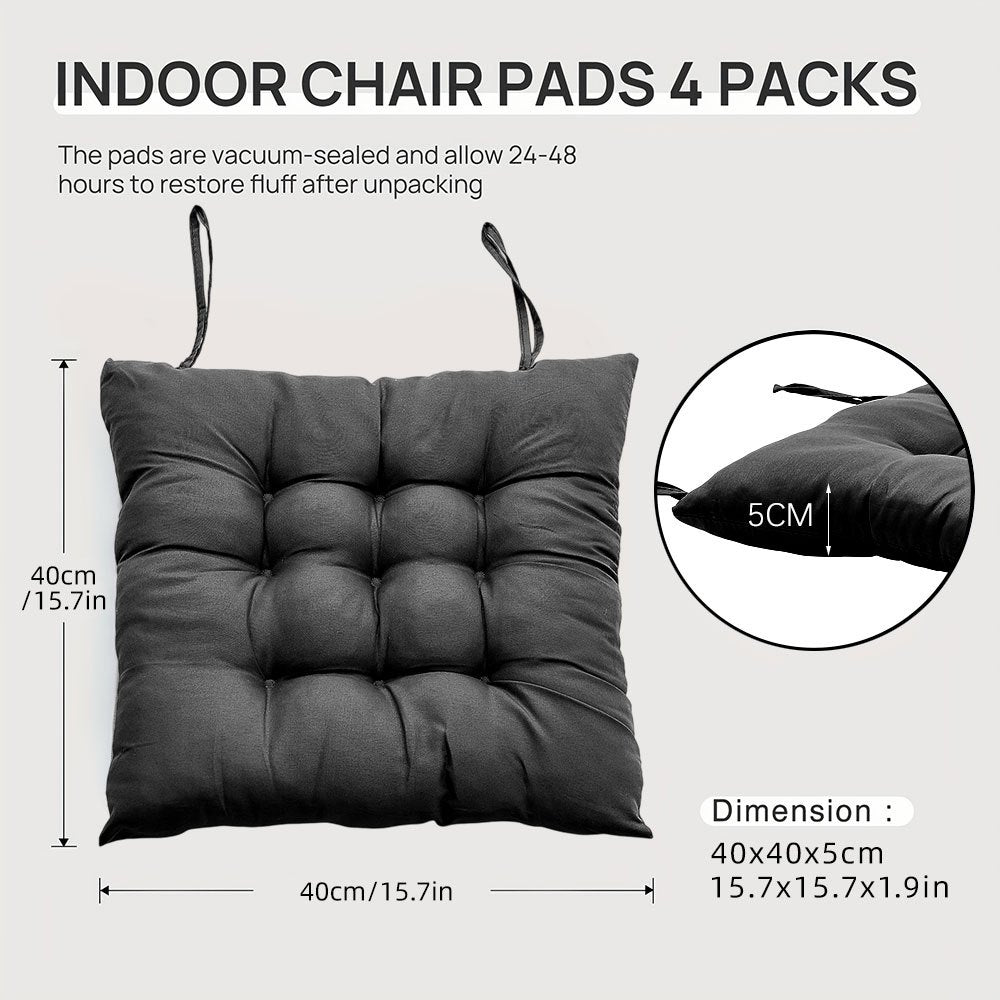 4pcs Solid-Color Office Cushion Supports The Cushion to Relieve The Discomfort of Prolonged Sitting