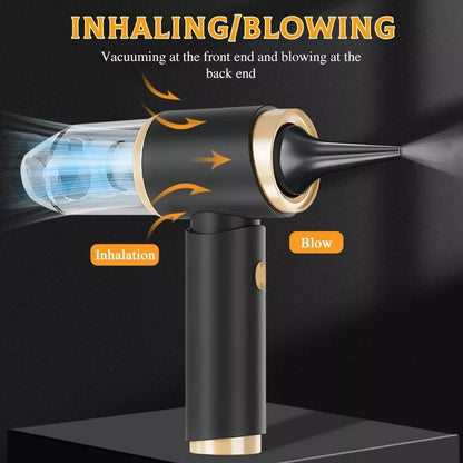 Cordless Handheld Vacuum Cleaner Portable Mini Wireless Wet & Dry with Air Blower – Low Noise Lightweight Hoover for Car, Home, Kitchen & Pet Hair Cleaning