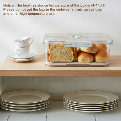 1pc Bread Box, Countertop Airtight Loaf Bread Storage Container With Lid, Portable And Leak Proof Food Sealed Box, For Bread, Toast, Fruit And Vegetable, Kitchen Organizers And Storage, Kitchen Accessories (30.5 cm × 15.75 cm × 15.5 cm)