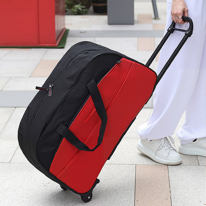 Large Capacity Rolling Travel Bag with Wheels, Lightweight Foldable Luggage Duffel for Weekend Getaways, Business Trips, and Airport Travel, Spacious Carry - on Tote for Packing Essentials