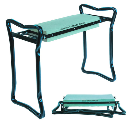 Crystals Garden Kneeler Seat with Handles and Tool Bag - Multi-Use 2 in 1 Foldable EVA Foam Padded Portable Lightweight Gardening Kneeler Stool for Garden
