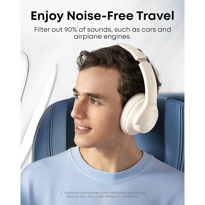 soundcore by Anker Q20i Hybrid Active Noise Cancelling Foldable Headphones, Wireless Over-Ear Bluetooth, 40H Long ANC Playtime, Hi-Res Audio, Big Bass, Customize via an App, Transparency Mode (Renewed)