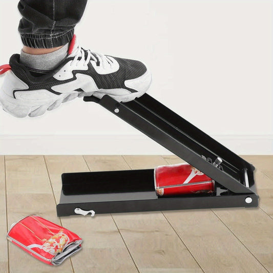 Heavy Duty 16oz Foot-Operated Can Crusher, Standing Metal Soda & Beer Can Smasher for Bottles - Industrial Strength
