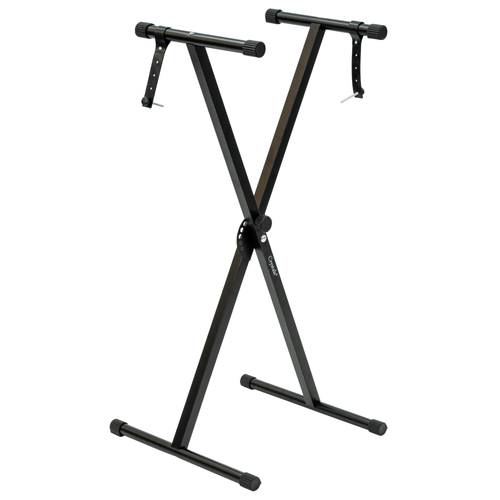 X-Frame Keyboard Stand - Height Adjustable Single/Double Braced for Keyboards, Synthesisers and Digital Pianos - Black