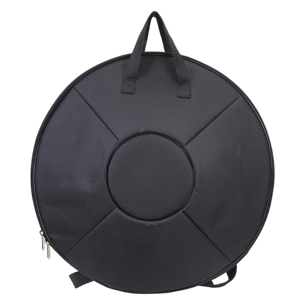 440Hz D minor Stainless Steel Handpan Drum or Sound Healing and Meditation 9-Tone Deep Golden with Carry Bag, Stand, 2 Hand Mallets, Music Note Stickers, Wiping Cloth