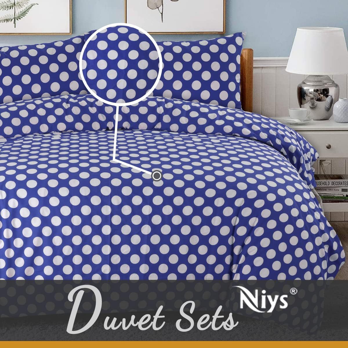 NIYS Bedding Duvet Cover Set in Single, Double and King Size with pillow cases