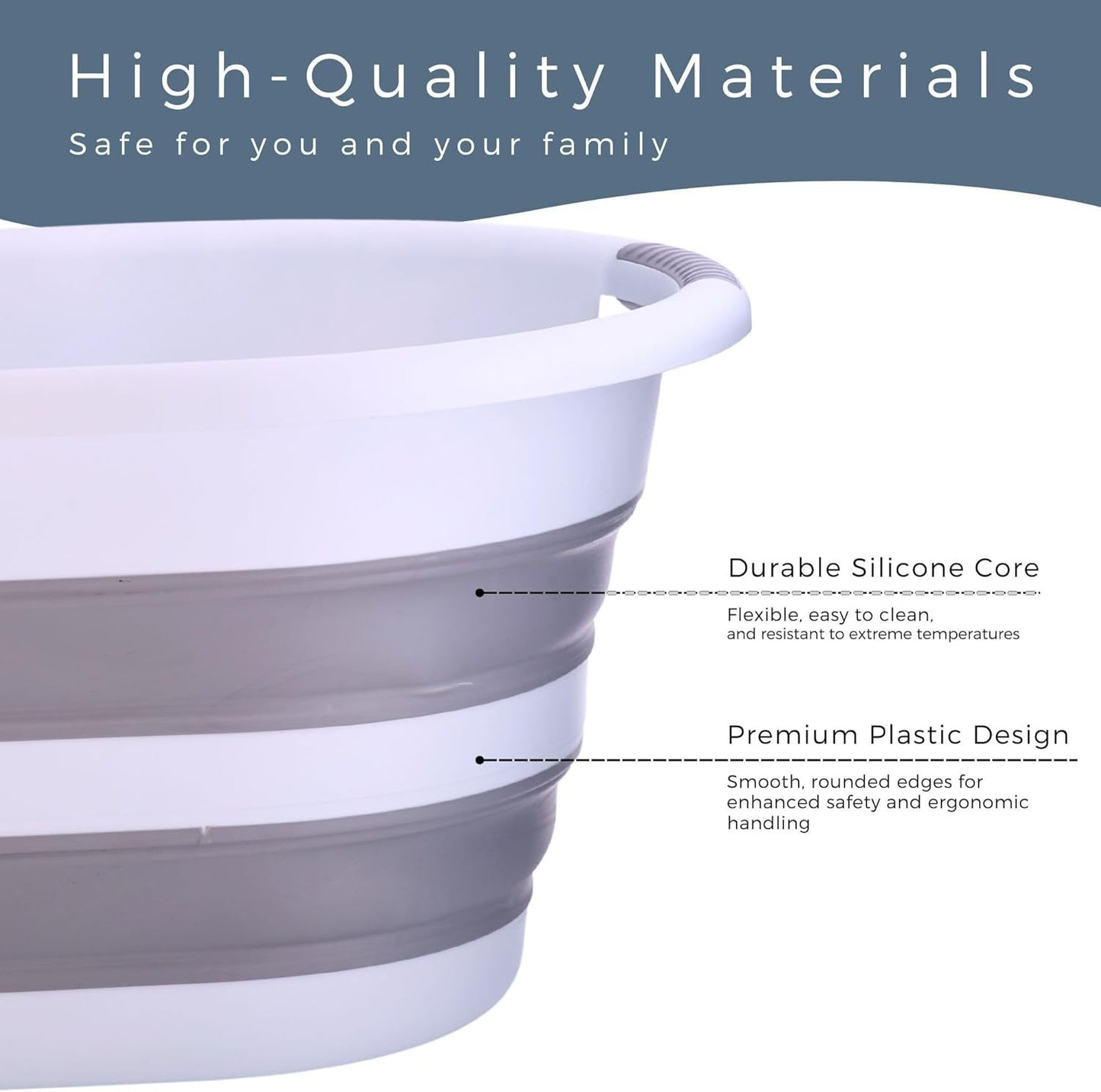 40 L Collapsible Laundry Basket – Folding Pop-Up Washing Hamper with Handles, Durable & Portable Space-Saving Clothes Storage Bin for Bathroom, Bedroom & Laundry Room, Space Saving Clothes Washing Bin with Handles, Durable, Portable & Easy Storage Washing