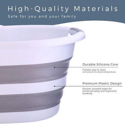40 L Collapsible Laundry Basket – Folding Pop-Up Washing Hamper with Handles, Durable & Portable Space-Saving Clothes Storage Bin for Bathroom, Bedroom & Laundry Room, Space Saving Clothes Washing Bin with Handles, Durable, Portable & Easy Storage Washing