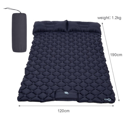 Camping Double Sleeping Pad - Ultra-Light Camping inflatable sleeping pad with Foot Pump, Compact Inflatable Portable Mat for Backpacking, Hiking, Car Travel, Beach, And Tent